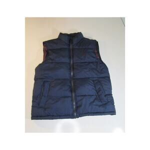 U.S. Polo Puffer Vest Men's Dark Blue Logo Full Zip Size Medium